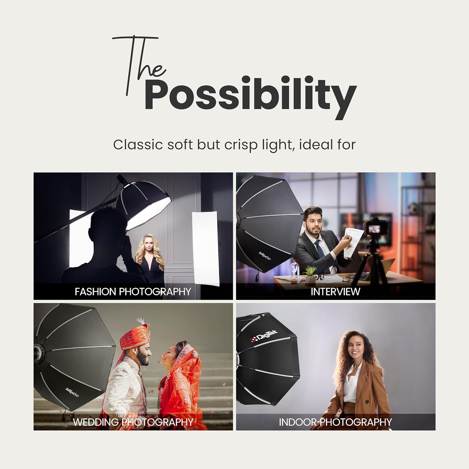 DIGITEK® (DSBH-065) Portable 65cm Octa Soft Box 3