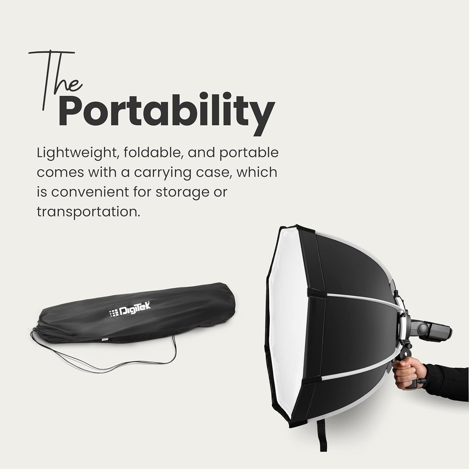 DIGITEK® (DSBH-065) Portable 65cm Octa Soft Box 6