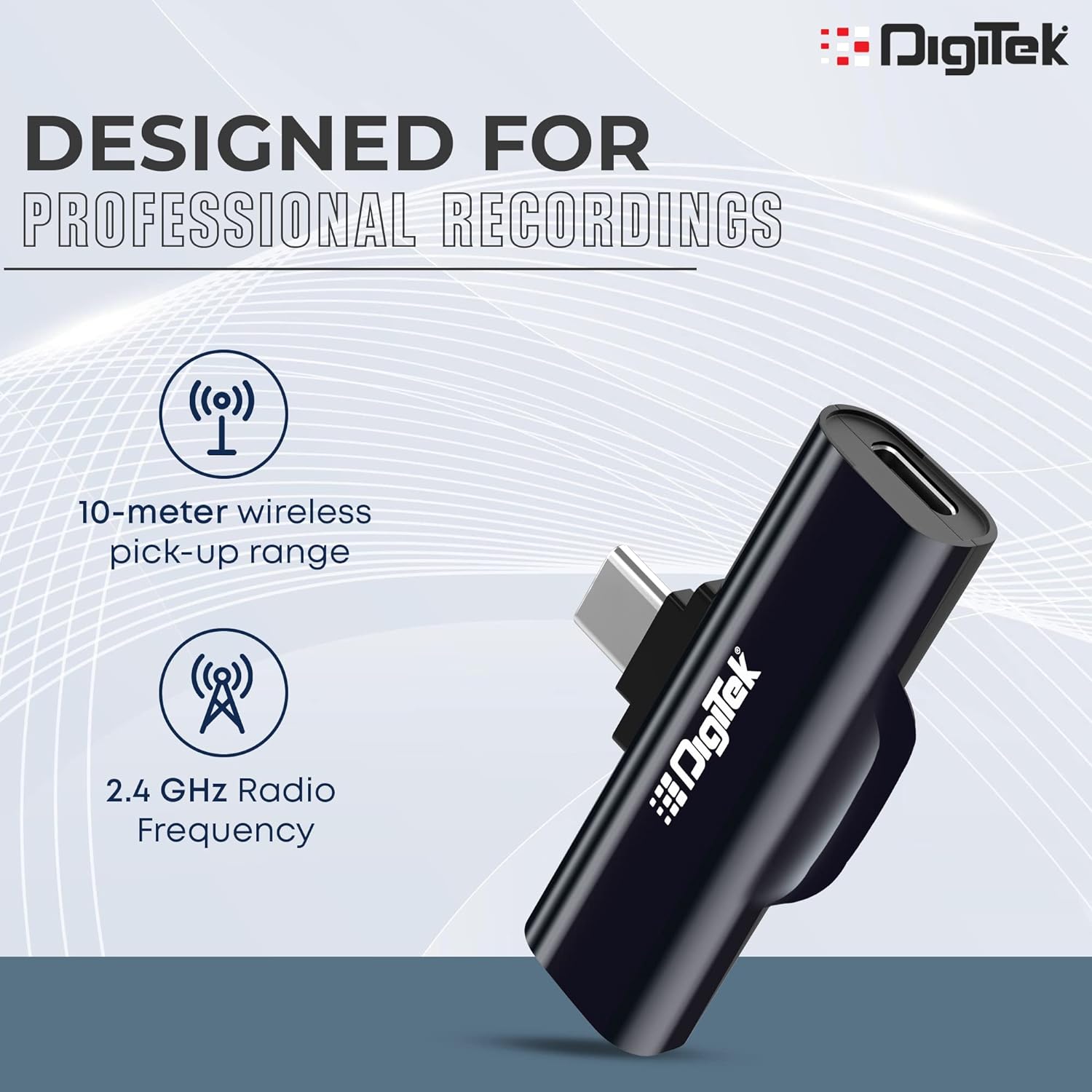 Digitek DWM-001 Wireless Microphone & Receiver with Type C 4