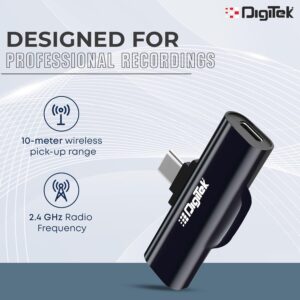 Digitek DWM-001 Wireless Microphone & Receiver with Type C,