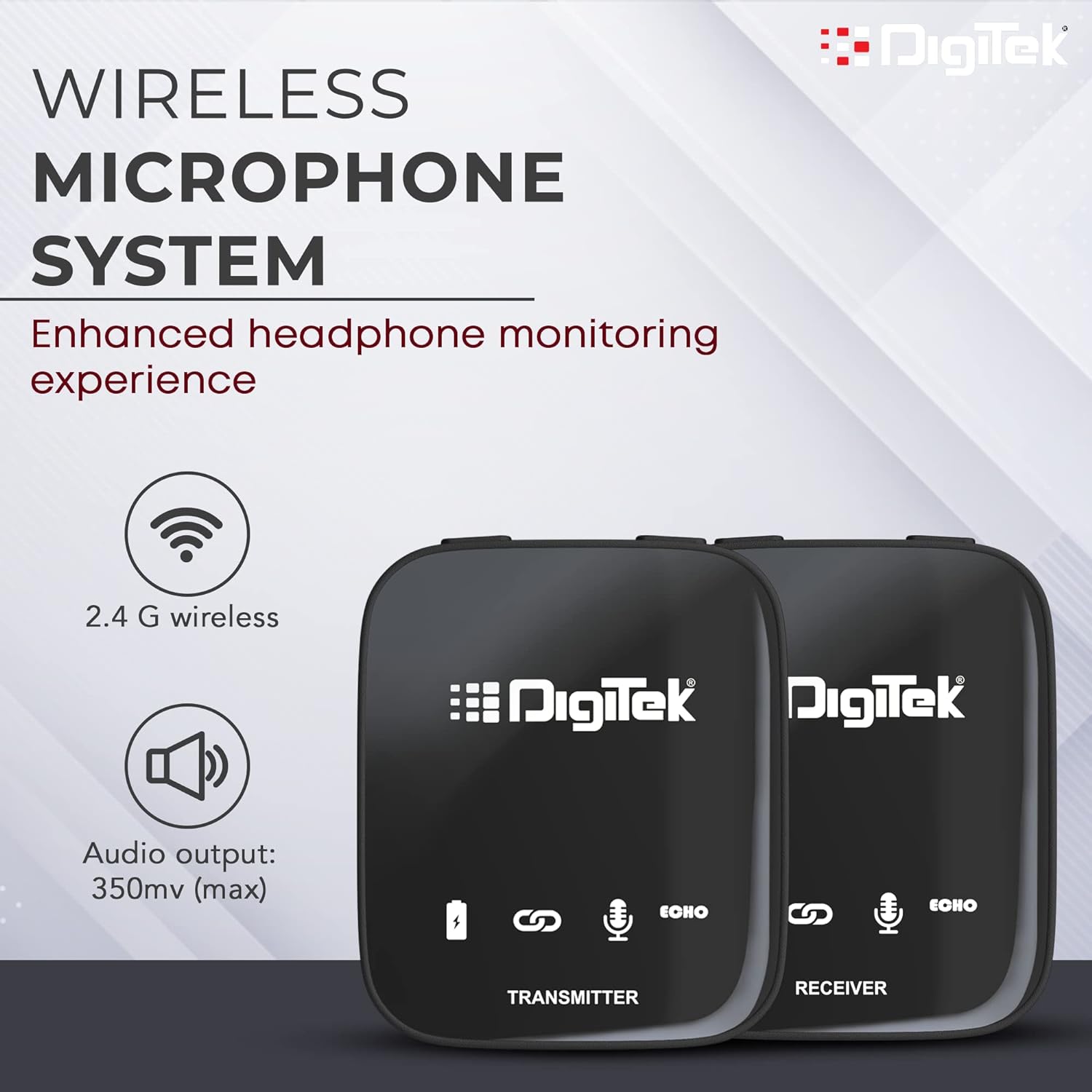 Digitek® (DWM 101 Wireless Microphone System with ANC Noise Reduction 2