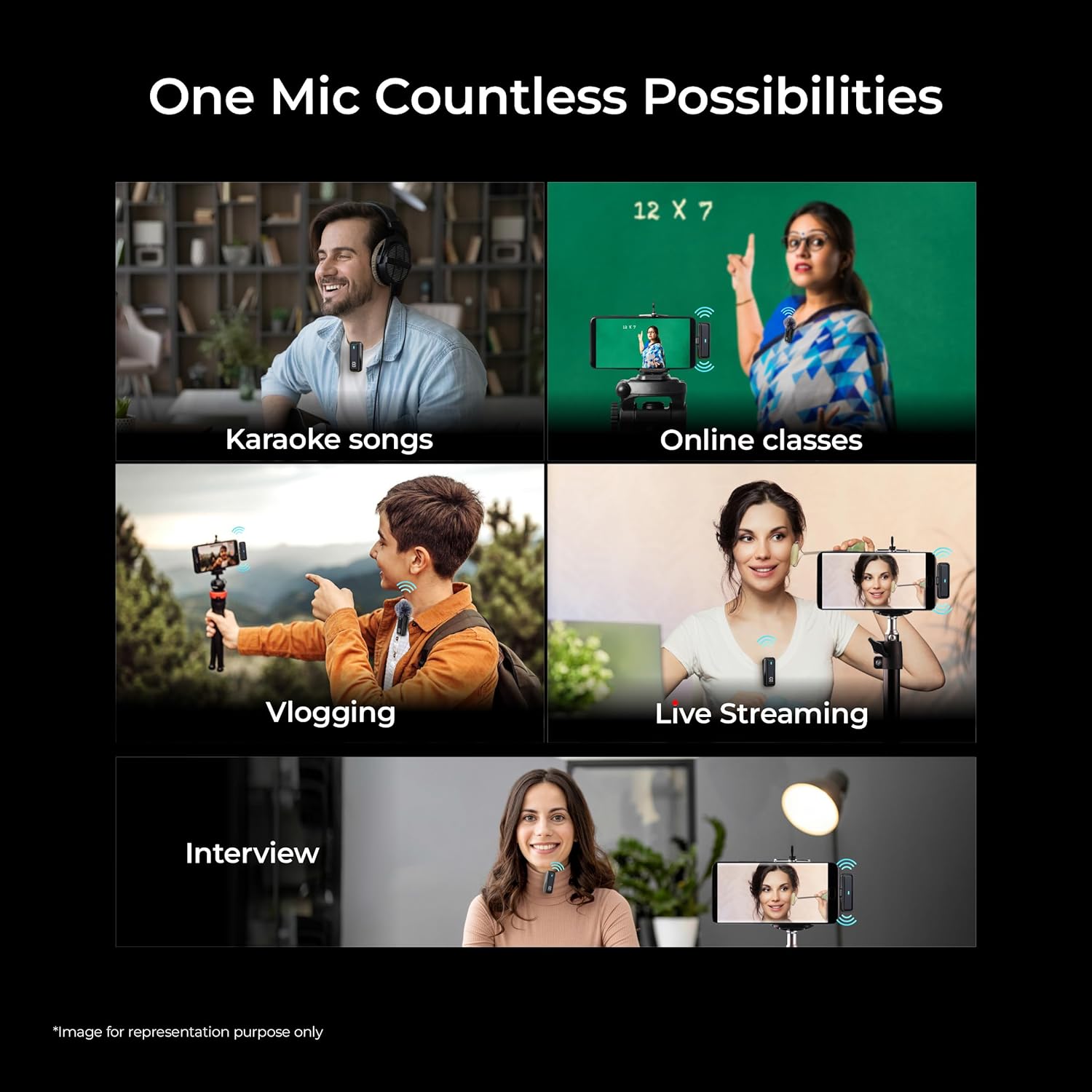 Digitek® (DWM 105 2 in 1 Wireless Microphone System with ANC Mode 6