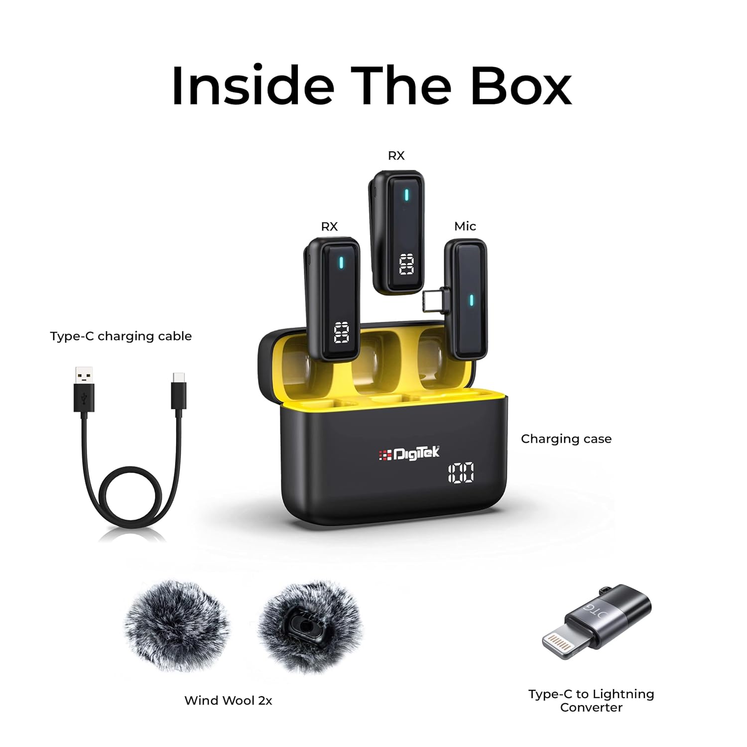 Digitek® (DWM 105 2 in 1 Wireless Microphone System with ANC Mode 8