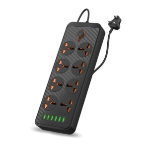 Portronics Power Plate 7 with 6 USB Port + 8 Power Sockets Smart Electric Universal